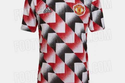 Man Utd’s 2022-23 pre-match kit leaked online with funky new red and black chequered-style which fans are loving