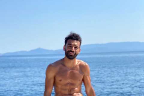 Ripped Mo Salah shows off six-pack on boat as Liverpool star returns to Egypt with future up in the air