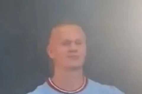 Man City officially confirm £51m Erling Haaland transfer as striker poses in new home shirt for first time