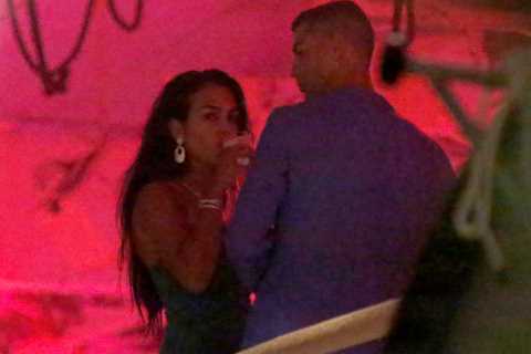 Cristiano Ronaldo and Georgina Rodriguez can’t keep hands off each other as stunning Wag wears strapless dress on date