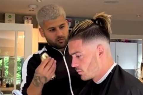 Man City star Jack Grealish shows off new top knot haircut after returning from holidays for pre-season