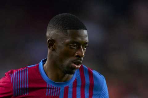 Chelsea transfer blow as Ousmane Dembele arrives back to Barcelona to sign new deal until 2024… but on 40% LESS wages