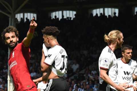 Salah equals Premier League goal record with Liverpool equaliser at Fulham to join legends Lampard, Rooney and Shearer