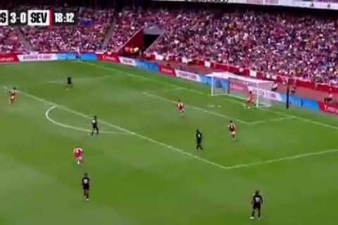 Fans all say the same thing as rampant Arsenal score FOUR goals in nine minutes vs Sevilla including awful keeper howler
