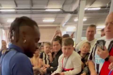 Allan Saint-Maximin gifts lucky Newcastle fan ROLEX watch worth thousands after opening day win over Nottingham Forest