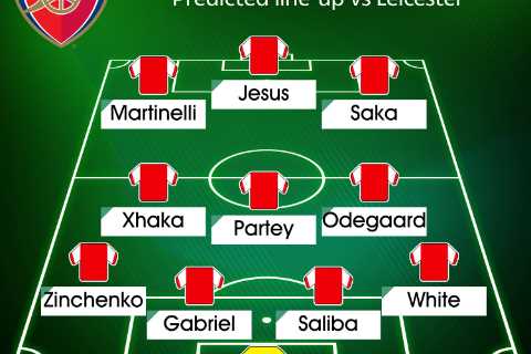How Arsenal could line up against Leicester as Mikel Arteta looks to continue solid start – but will Smith Rowe come in?