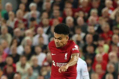 Watch Luis Diaz dribble past FIVE Crystal Palace players before firing in wondergoal to save 10-man Liverpool at Anfield