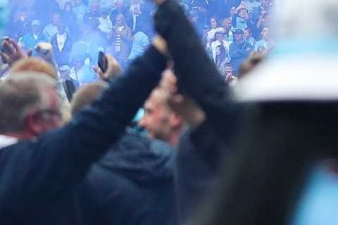 Man City fan banned from football games for THREE YEARS for pitch invasion that saw Aston Villa keeper Olsen attacked