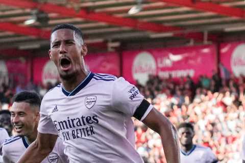 Arteta reveals Arsenal stars sung Saliba song in dressing room after wondergoal as fans’ catchy chant goes viral