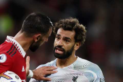 Man Utd fans in hysterics with Bruno Fernandes ‘total s***housery’ to time-waste at end of incredible Liverpool win