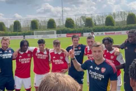 Watch Jack Wilshere’s passionate team-talk to Arsenal U18s after leading them to win over fierce rivals Tottenham