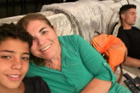 Cristiano Ronaldo looks far from happy as mum posts pic of Man Utd star on sofa ‘with her boys’ ahead of Arsenal clash