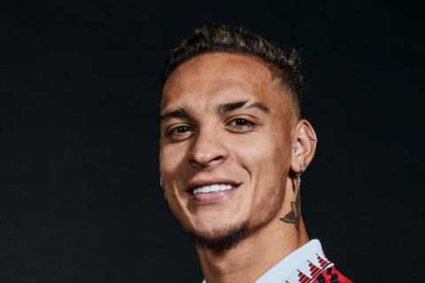 Man Utd star Antony’s squad number ‘revealed’ as winger prepares to make debut in Arsenal clash after £85m Ajax transfer