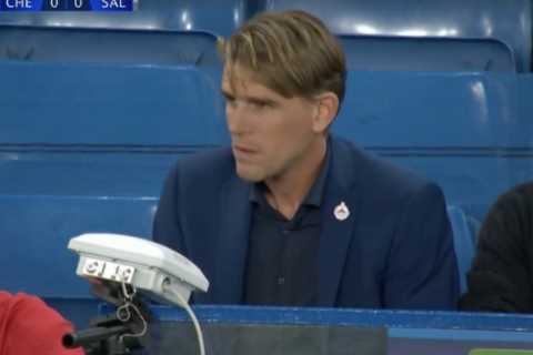 Red Bull Salzburg chief Christophe Freund watches clash against Chelsea as he is linked with Blues sporting director job