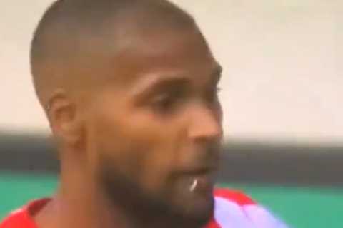 Fans all say the same thing as Rico Henry spits on himself TWICE in hilarious fail during Brentford vs Arsenal