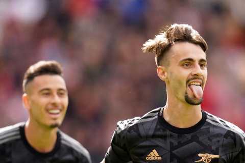 Watch Fabio Vieira net thunderbolt on full Arsenal debut at Brentford as fans all say the same thing
