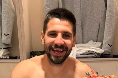 Fulham ace Mitrovic blitzes Cristiano Ronaldo and Lionel Messi’s goals record and celebrates with a slice of pizza