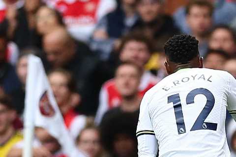 Tottenham star Emerson Royal shown straight red card for horror challenge on Arsenal’s Gabriel Martinelli sparking clash
