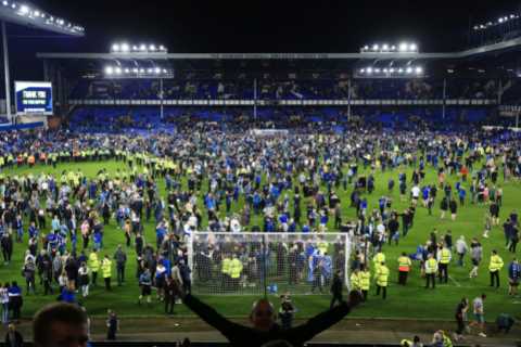 Everton handed huge £300,000 FA fine for pitch invasion as Crystal Palace boss Patrick Vieira reacts