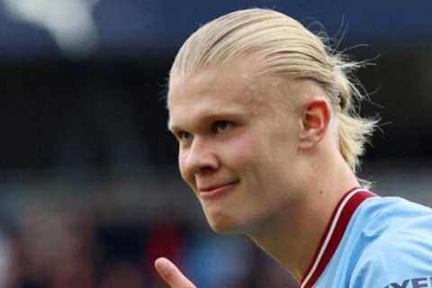 Haaland equals Ronaldo’s Premier League record after just EIGHT games with benched Man Utd legend powerless to stop him