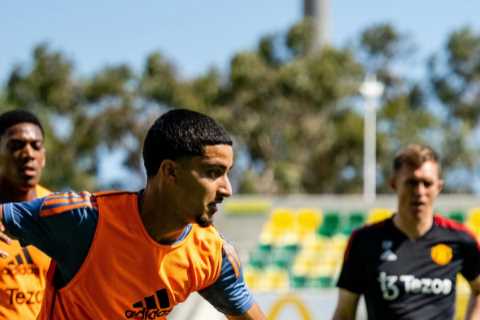 Man Utd stars train in Cyprus after Omonia win as they spend extra day abroad before jetting to England for Everton game