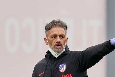 Former Arsenal star looks unrecognisable as silver-haired fox working as assistant manager for Atletico boss Simeone