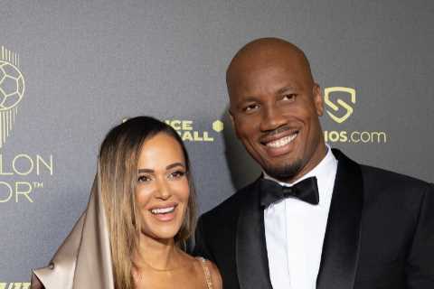 Chelsea legend Didier Drogba brings glam new girlfriend Gabrielle Lemaire to Ballon d’Or ceremony after split with wife