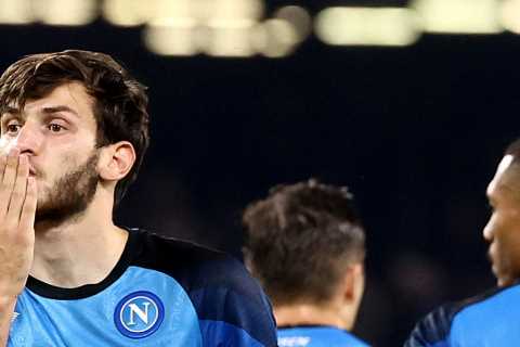 Man City want bargain transfer for Napoli winger Khvicha Kvaratskhelia after he destroyed Liverpool in Champions League