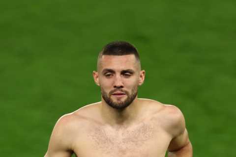 Fans in hysterics at Peter Schmeichel’s reaction as Kovacic runs off pitch in only his PANTS after Chelsea vs Man Utd