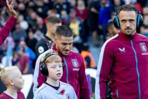 Aston Villa star Danny Ings shows his class by wearing noise-cancelling headphones like mascot for Brentford clash