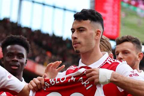 Arsenal pay touching shirt tribute to Pablo Mari after Martinelli goal as on-loan ace leaves hospital after stabbing
