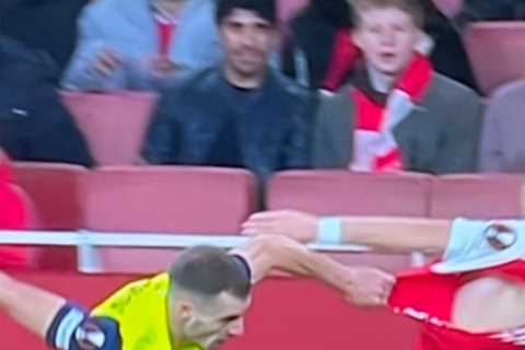 Arsenal star Kieran Tierney’s shirt is almost ripped clean off by FC Zurich opponent who wasn’t even booked