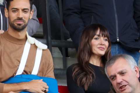 Pablo Mari watches Monza clash from stands in a sling after Arsenal star was stabbed in horrific Milan knife attack