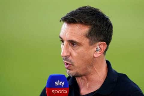 ‘They crumble at the end’ – Man Utd legend Gary Neville says high-flying Arsenal will flop in title race