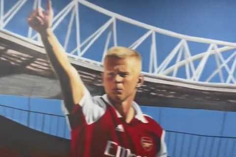 Inside Oleksandr Zinchenko’s Arsenal-themed home gym with incredible mural of defender at the Emirates