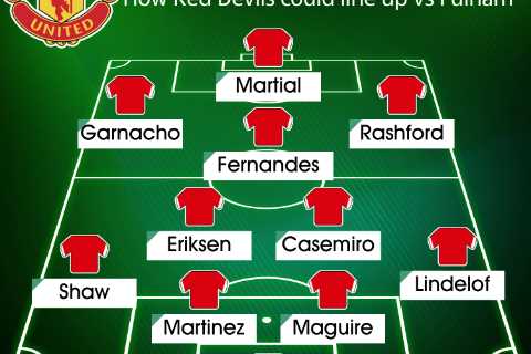 How Man Utd could line up against Fulham with Cristiano Ronaldo a doubt with illness and Anthony Martial leading line