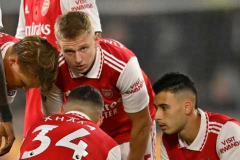 Arsenal in huge blow as Granit Xhaka is forced off with sickness after just 15 minutes during Wolves clash