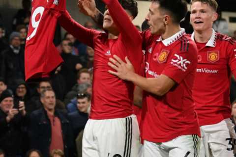 Garnacho emulates Lionel Messi’s iconic Barcelona celebration at Real Madrid after Man Utd star’s winner at Fulham