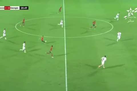 Watch Chelsea outcast Hakim Ziyech score sensational goal from inside his OWN HALF for Morocco ahead of World Cup 2022