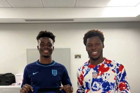 Bukayo Saka reunites with former Arsenal academy star Yunus Musah after USA draw and fans all say the same thing