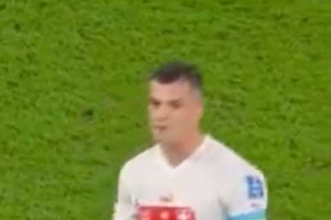 Fans call Granit Xhaka a ‘master of dark arts’ as they spot moment Arsenal star wound up WHOLE Serbia bench at World Cup