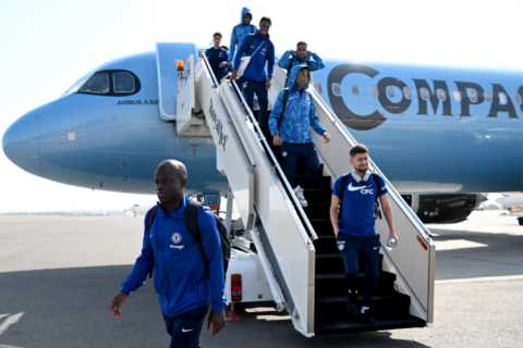 N’Golo Kante flies to Abu Dhabi with Chelsea squad as he steps up recovery… but midfielder still faces THREE MONTHS out