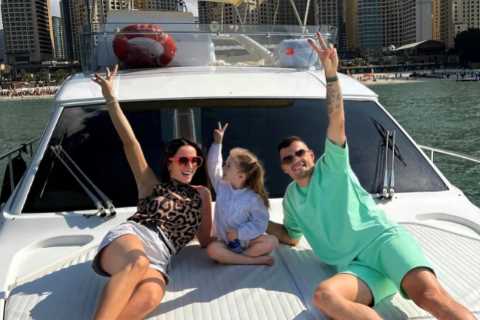 Arsenal star Granit Xhaka relaxes on yacht with wife and daughter as he relaxes in Dubai after World Cup exit