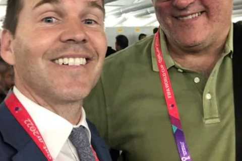 Premier League legend looks completely unrecognisable while in Qatar for World Cup – 26 years after iconic goal