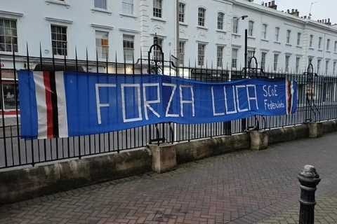 ‘Forza Luca’ – Fans hang touching banner outside Gianluca Vialli’s London hospital amid Chelsea legend’s cancer fight
