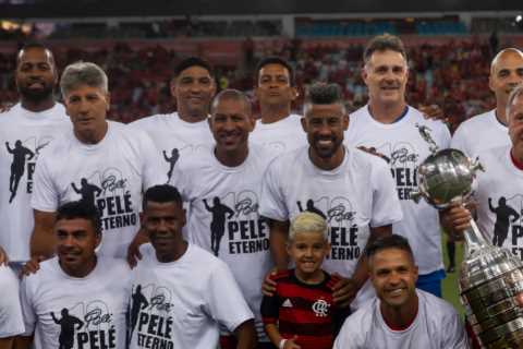 Pele honoured in ‘Game of Stars’ with Brazil icon Zico and ex-Chelsea ace David Luiz among legends at Maracana Stadium