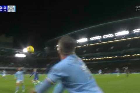 Watch moment Kyle Walker ‘almost kills’ Bernardo Silva with ‘violent’ throw-in during Man City’s win over Chelsea