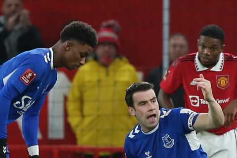 Everton star Alex Iwobi almost in tears as he’s stretchered off with nasty ankle injury during Man Utd clash