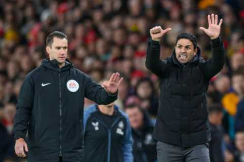 Arteta will be ’embarrassed’ by touchline antics and is finding Arsenal’s place at top of table ‘difficult to deal with’