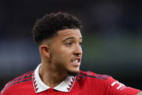 Jadon Sancho returns to Old Trafford for first time since before World Cup as he smiles for picture with fans